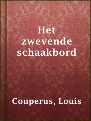 cover image of Het zwevende schaakbord